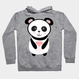 Panda holding love heart Hoodie